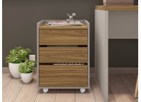 office table STUDIO 3 DRAWERS LAMINATED MEL/ CACA